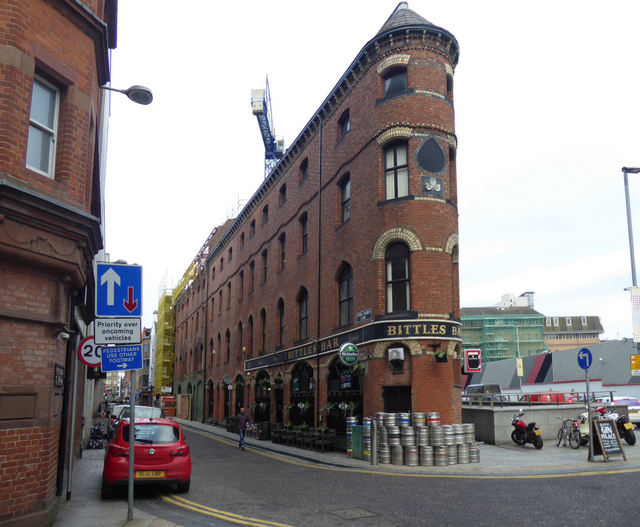 A tightly cropped detail of a Belfast venue